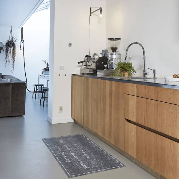 Küchenzeile aus Holz mit Vinylmatte Grand Cafe von heineking24